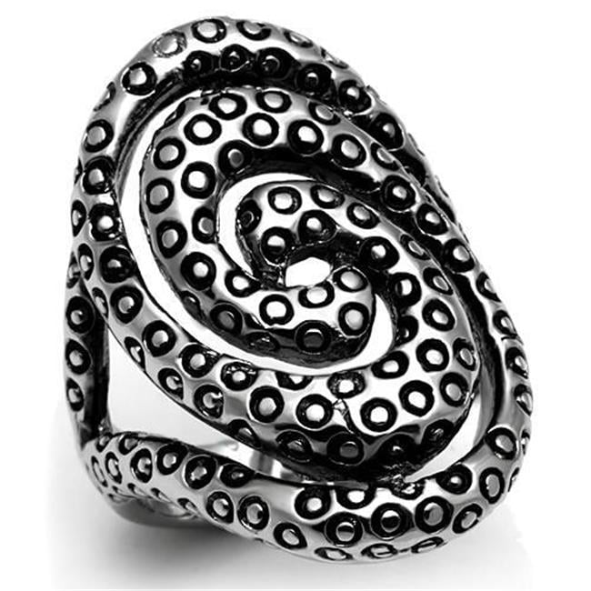 Women High Polished Stainless Steel Ring with No Stone in No Stone - Size 5