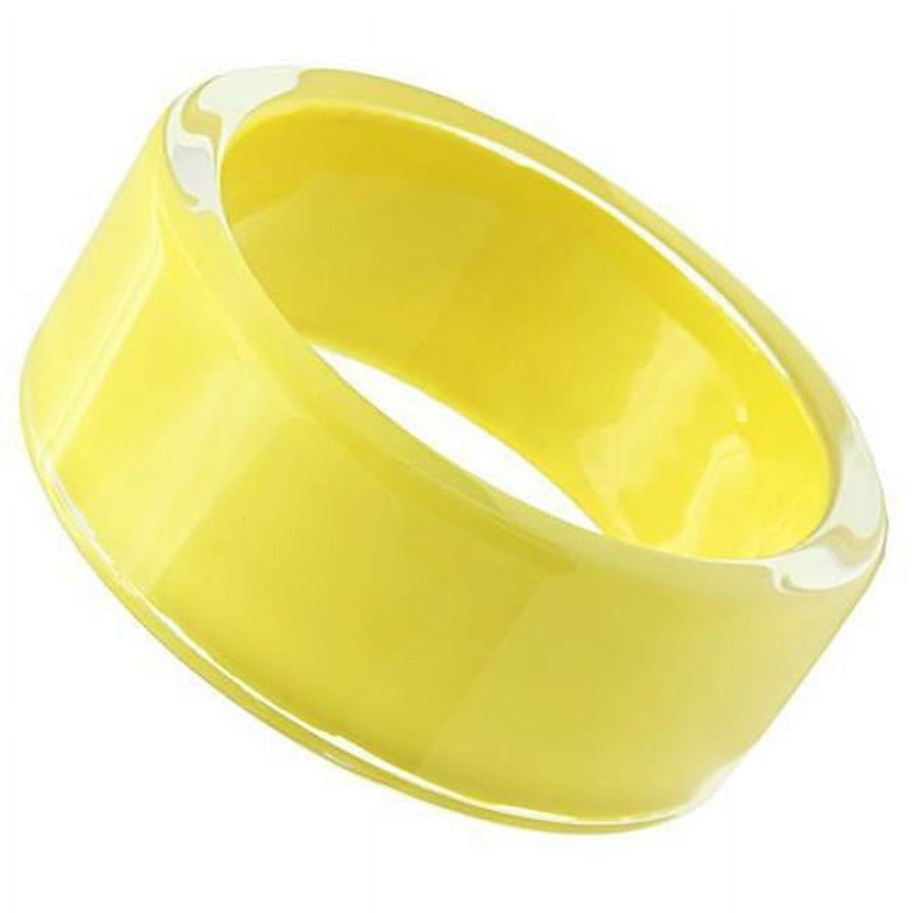 Women Resin Bangle with Synthetic in Citrine Yellow - 8 in.