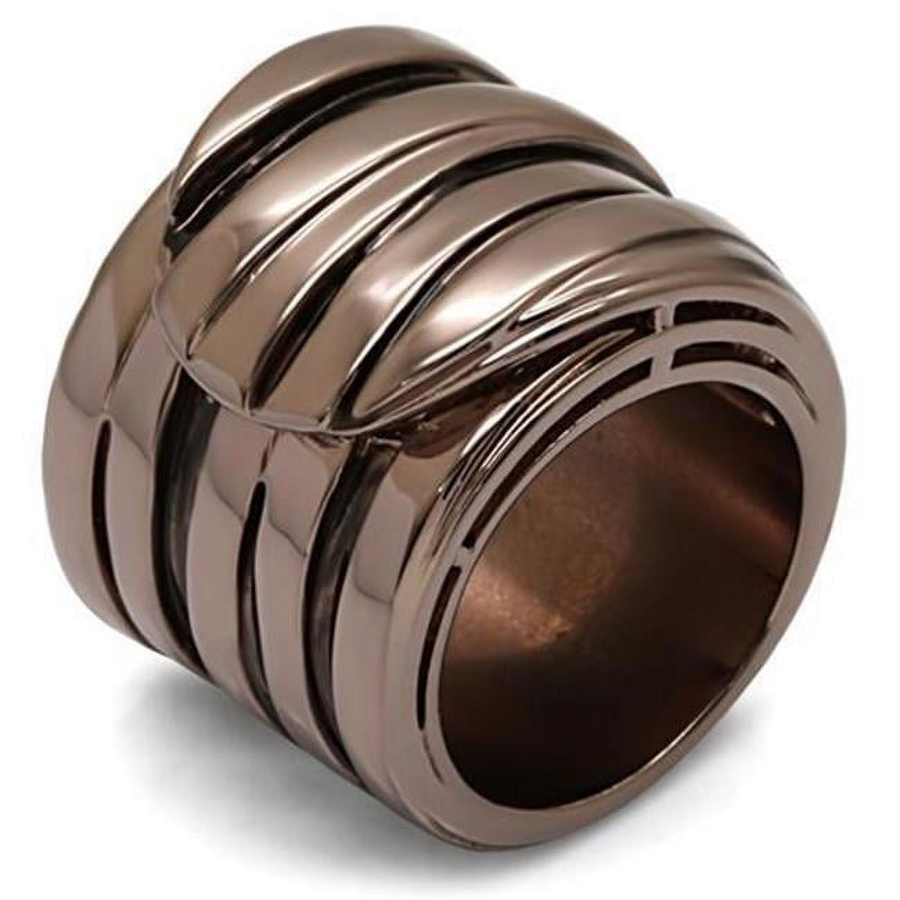 Women Chocolate Gold Brass Ring with No Stone in No Stone - Size 6