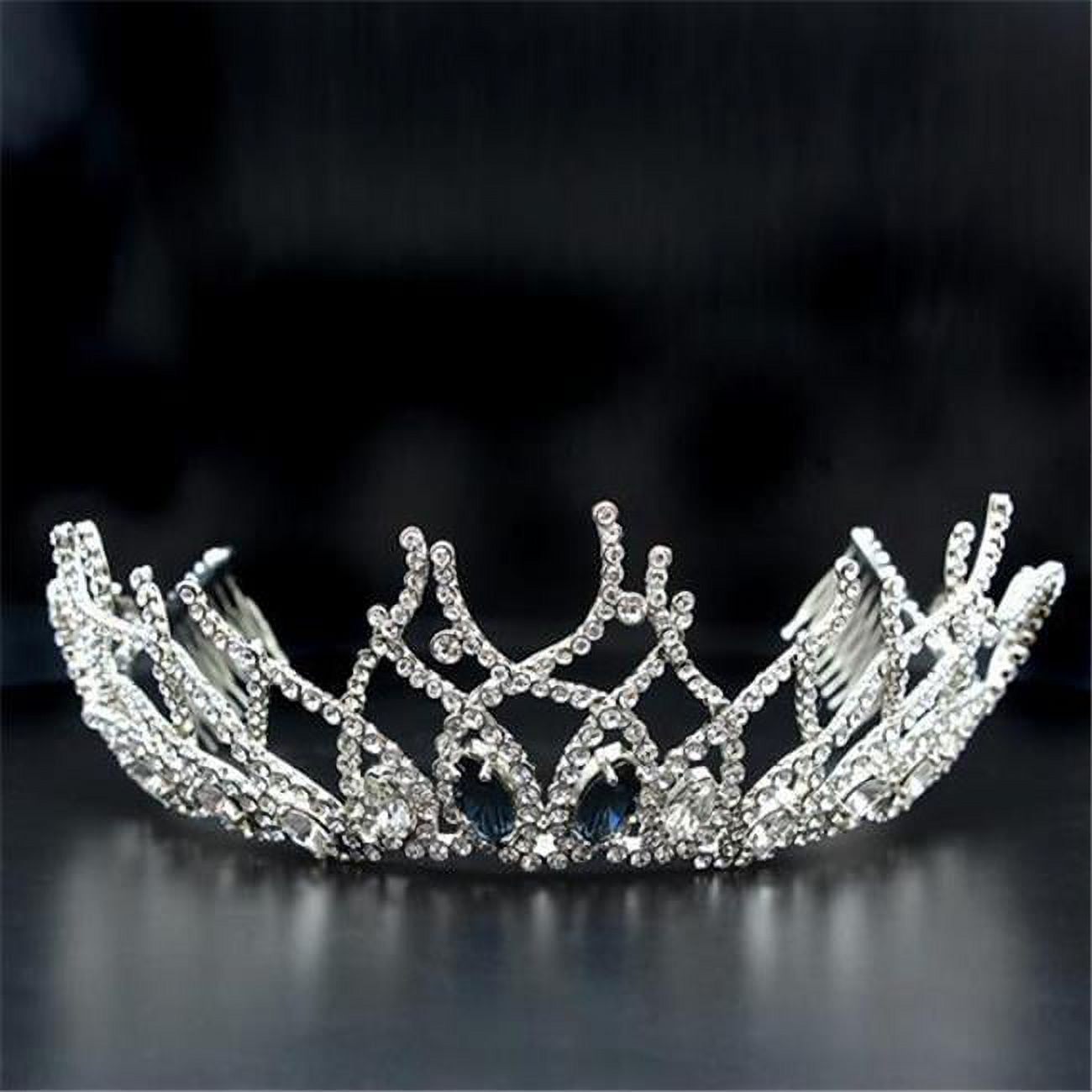 Picture of Alamode LO2106 Women Imitation Rhodium Brass Tiaras & Hair Clip with Top Grade Crystal in Montana