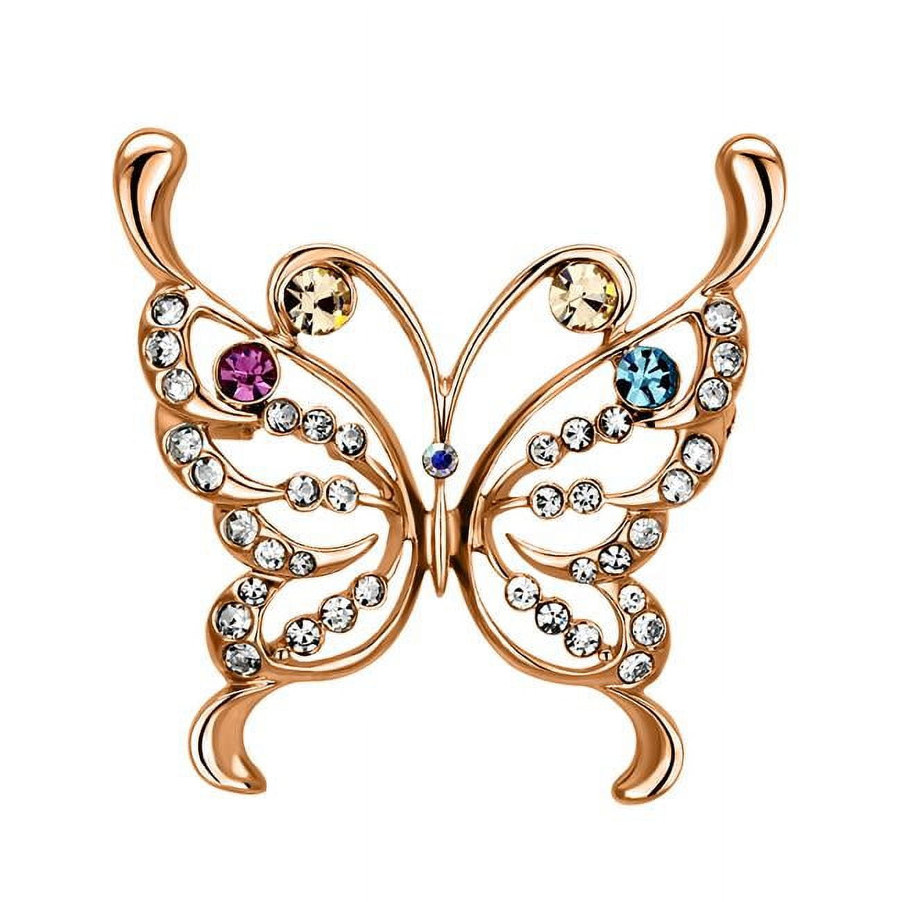 Picture of Alamode LO2793 Women Imitation Rhodium White Metal Brooches with Top Grade Crystal in Multi Color
