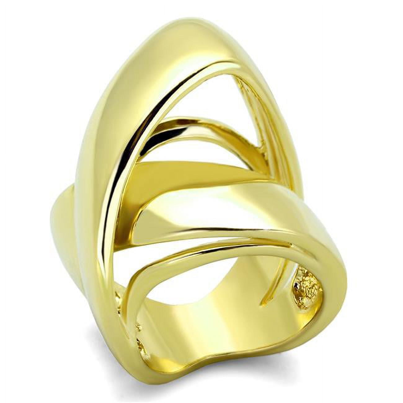 Women Gold Brass Ring with No Stone in No Stone - Size 8