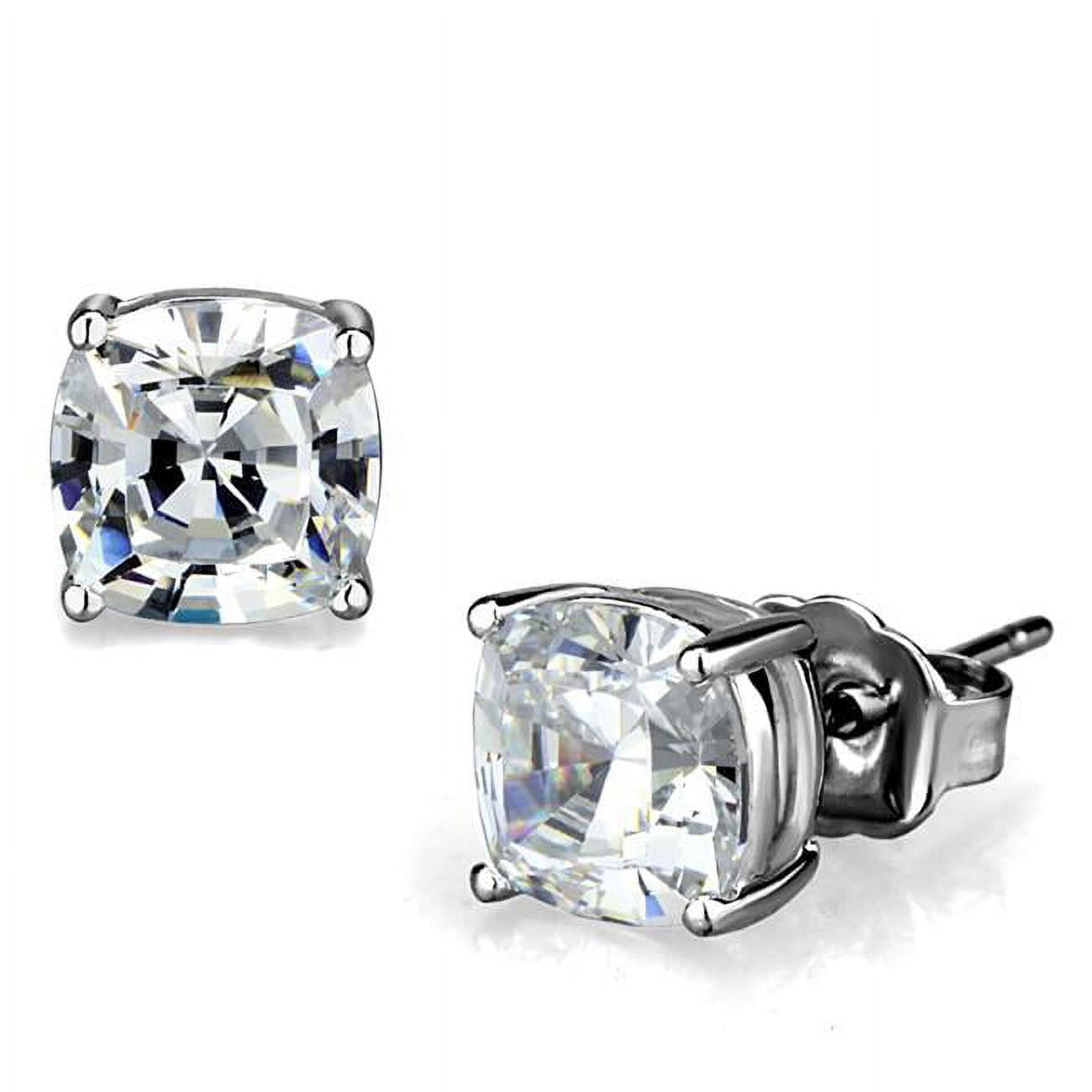 Picture of Alamode LO3948 Women Rhodium Brass Earrings with AAA Grade CZ in Clear