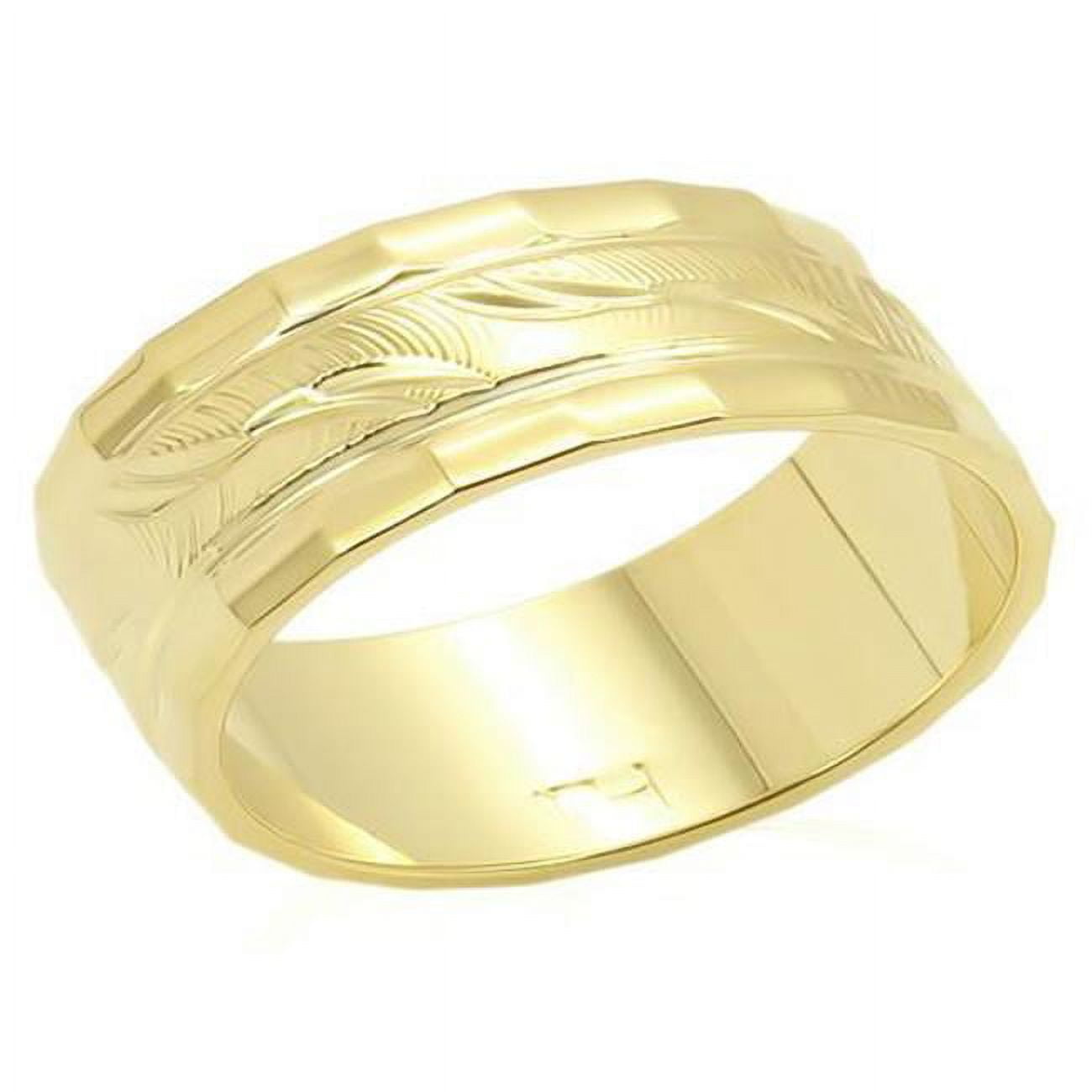 Unisex Gold Brass Ring with No Stone in No Stone - Size 9