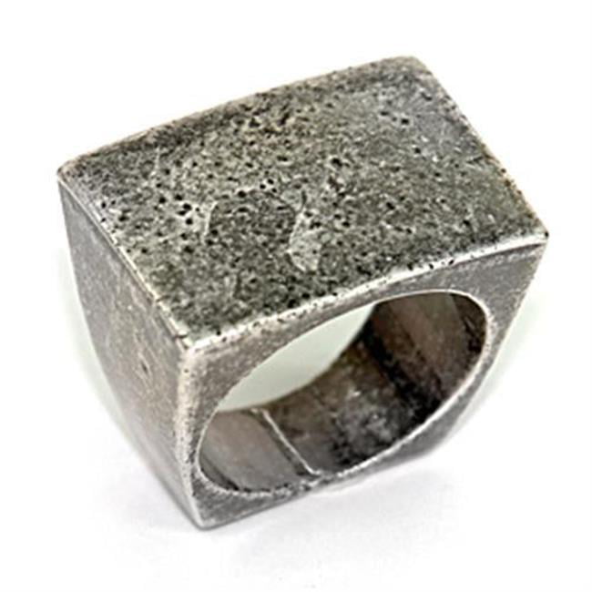 Women Ruthenium Brass Ring with No Stone in No Stone - Size 7