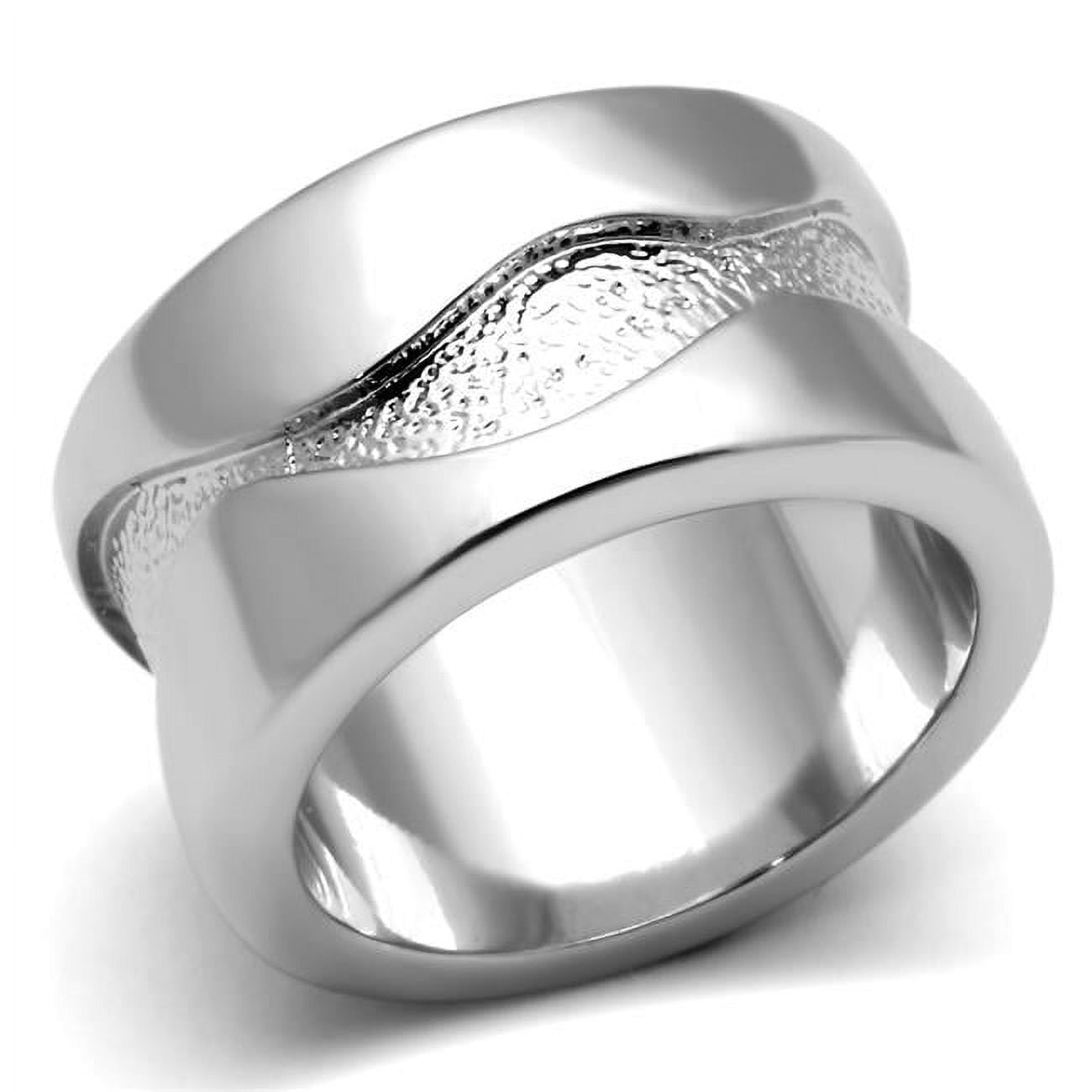 Women Rhodium Brass Ring with No Stone in No Stone - Size 7