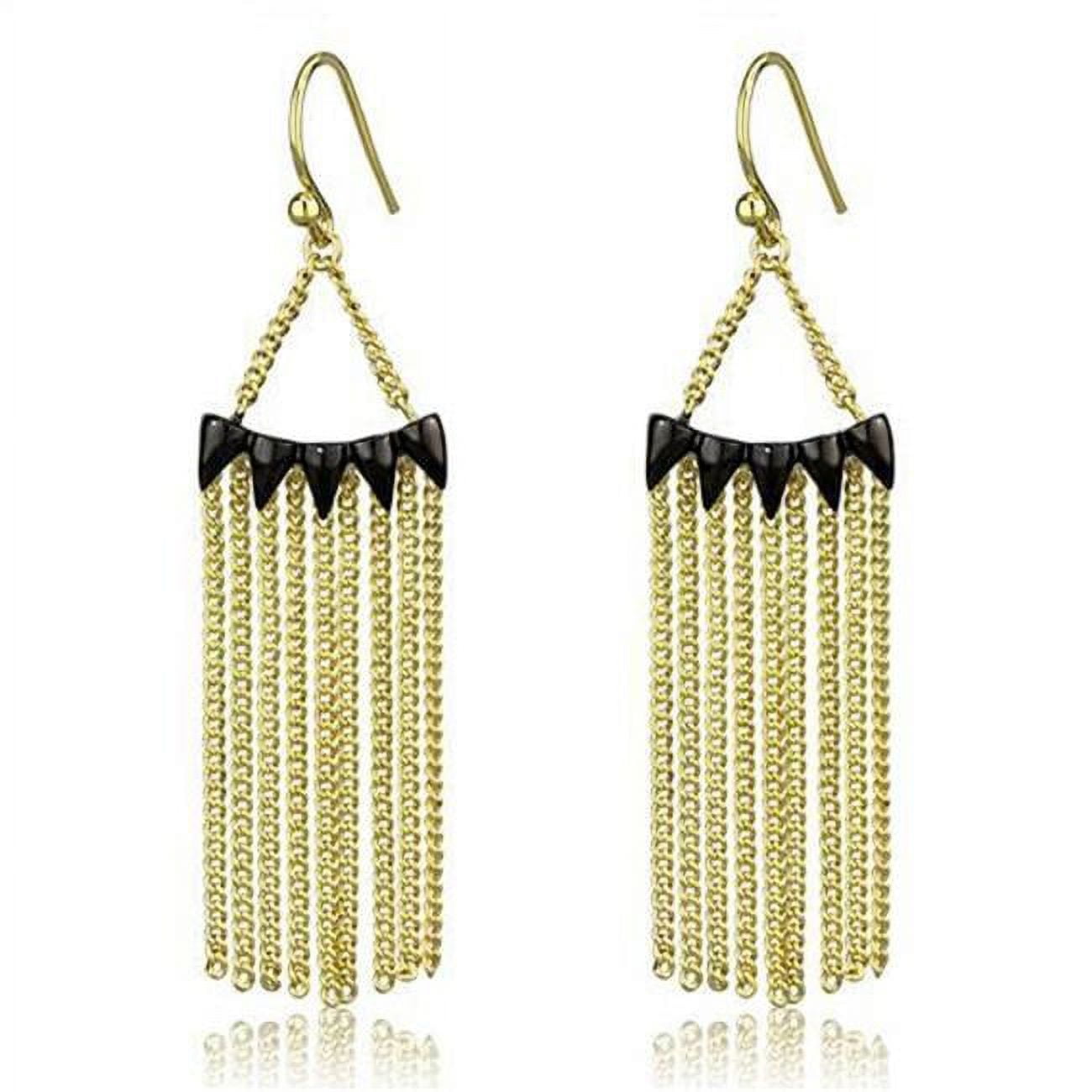 Picture of Alamode 3W1206 Women Gold & Ruthenium Brass Earrings with Top Grade Crystal in Clear