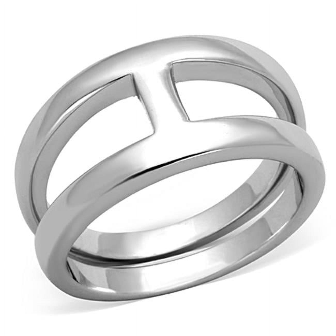 Women Rhodium Brass Ring with No Stone in No Stone - Size 5