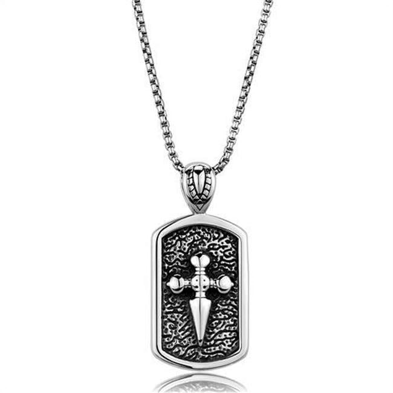 TK2003-20 Men High Polished Stainless Steel Necklace with No Stone in No Stone - 20 in.