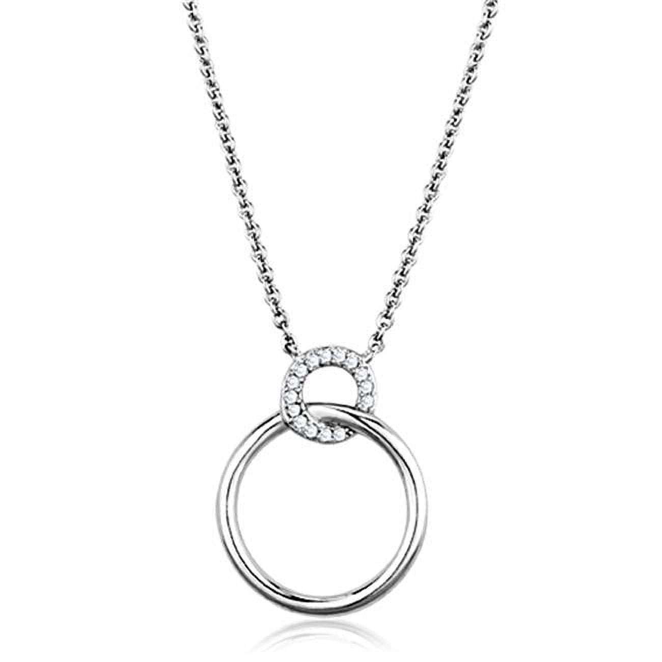 Picture of Alamode 3W717-16Plus3 Women Rhodium Brass Necklace with AAA Grade CZ in Clear - 16 & 3 in.