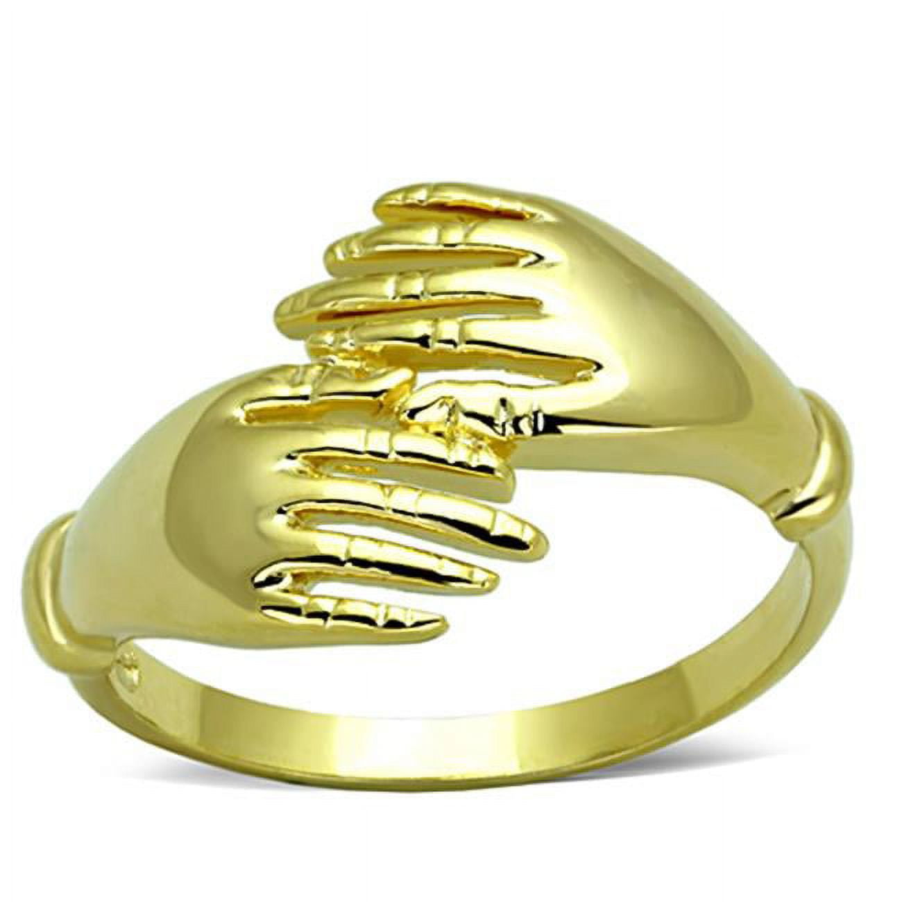 Women Gold Brass Ring with No Stone in No Stone - Size 5