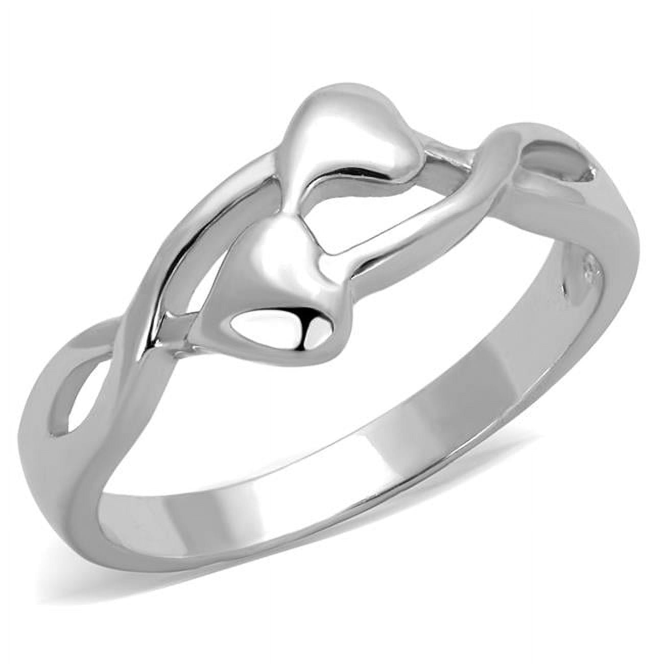 Women Rhodium Brass Ring with No Stone in No Stone - Size 5