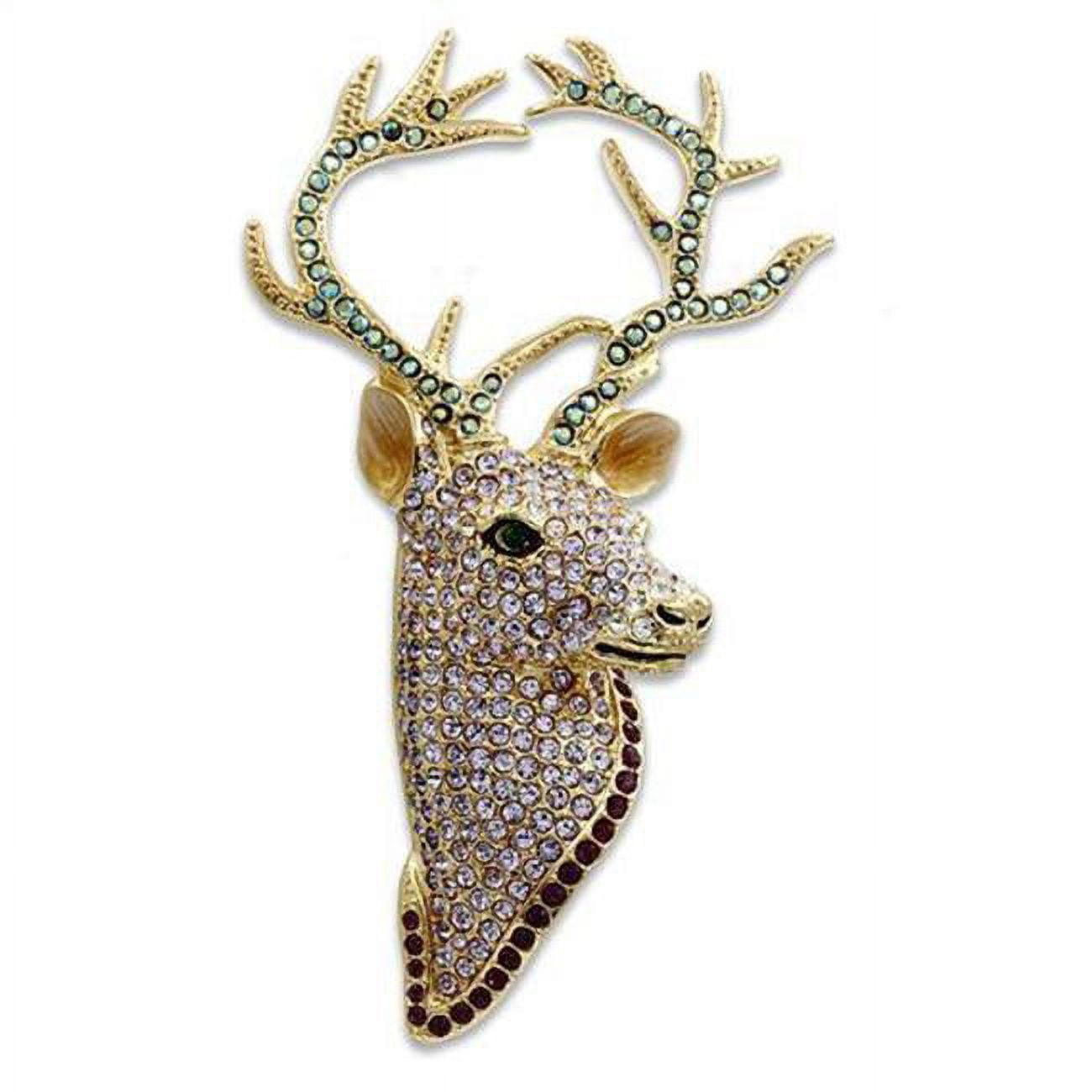 Picture of Alamode LO2410 Women Gold White Metal Brooches with Top Grade Crystal in Multi Color