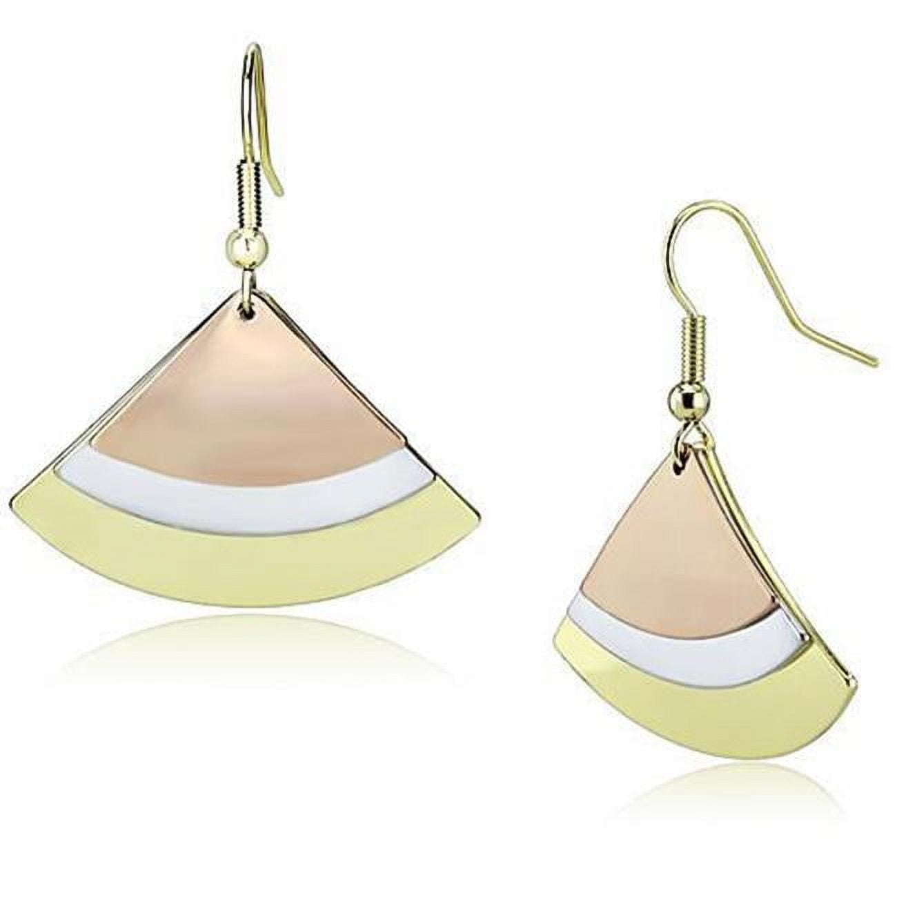 Picture of Alamode LO2661 Women Rhodium & Gold & Rose Gold Iron Earrings with No Stone in No Stone