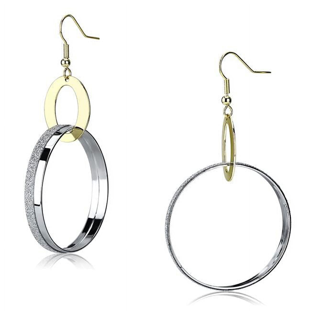 Picture of Alamode LO2706 Women Reverse Two-Tone Iron Earrings with No Stone in No Stone