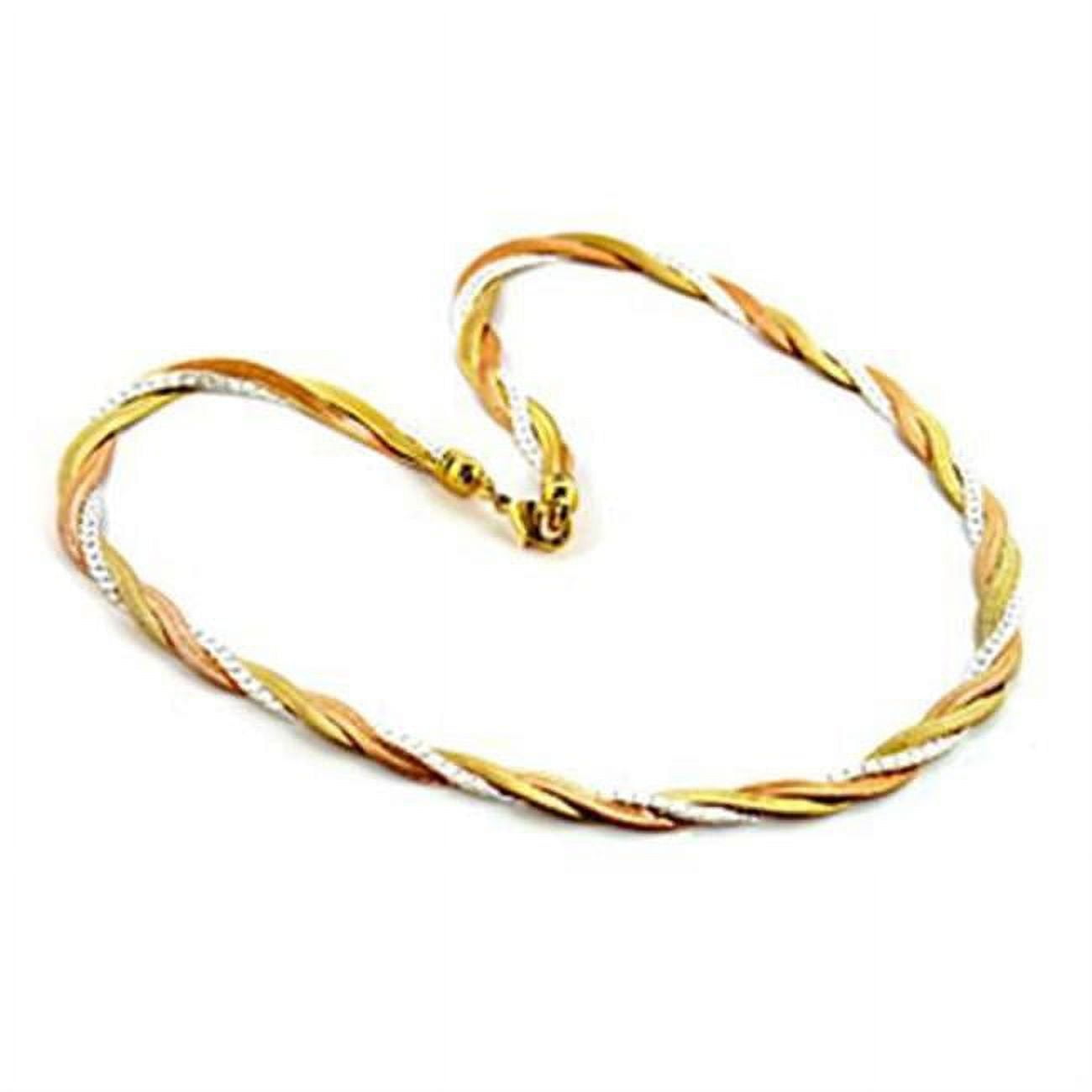 Picture of Alamode LO397-16 Women Tricolor White Metal Necklace with No Stone in No Stone - 16 in.