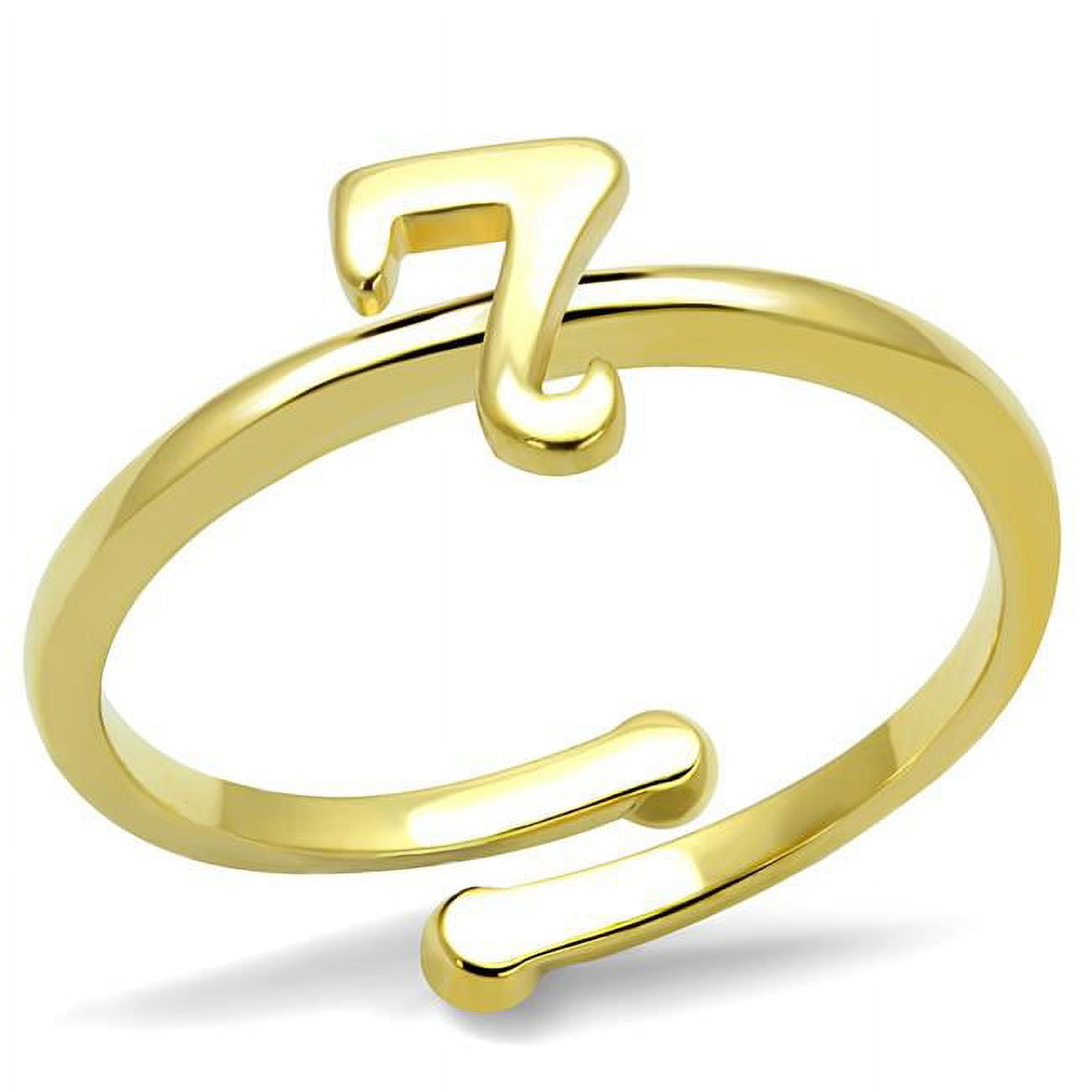 Women Flash Gold Brass Ring with No Stone in No Stone - Size 8