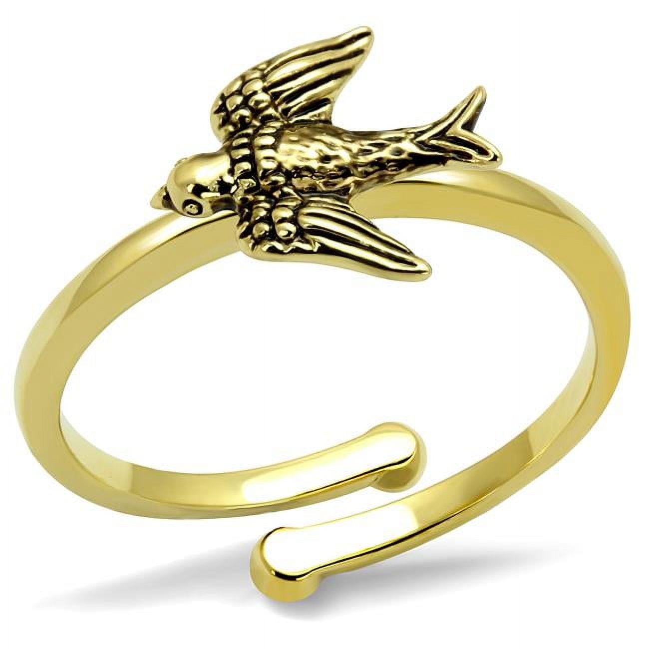 Women Flash Gold Brass Ring with No Stone in No Stone - Size 8