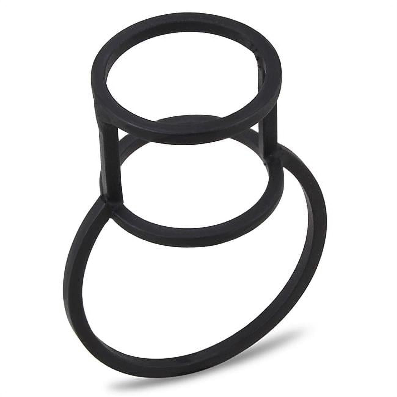 Women Ruthenium Brass Ring with No Stone in No Stone - Size 4