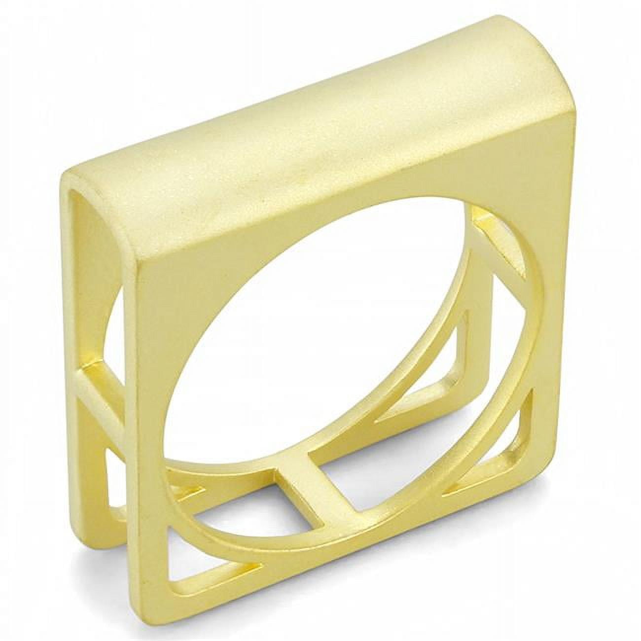 Women Matte Gold Brass Ring with No Stone in No Stone - Size 6