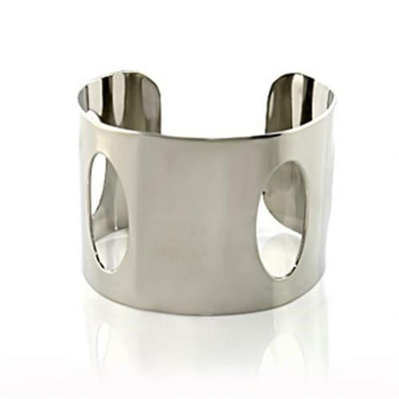 Women Stainless Steel Bangle with No Stone in No Stone - 8 in.