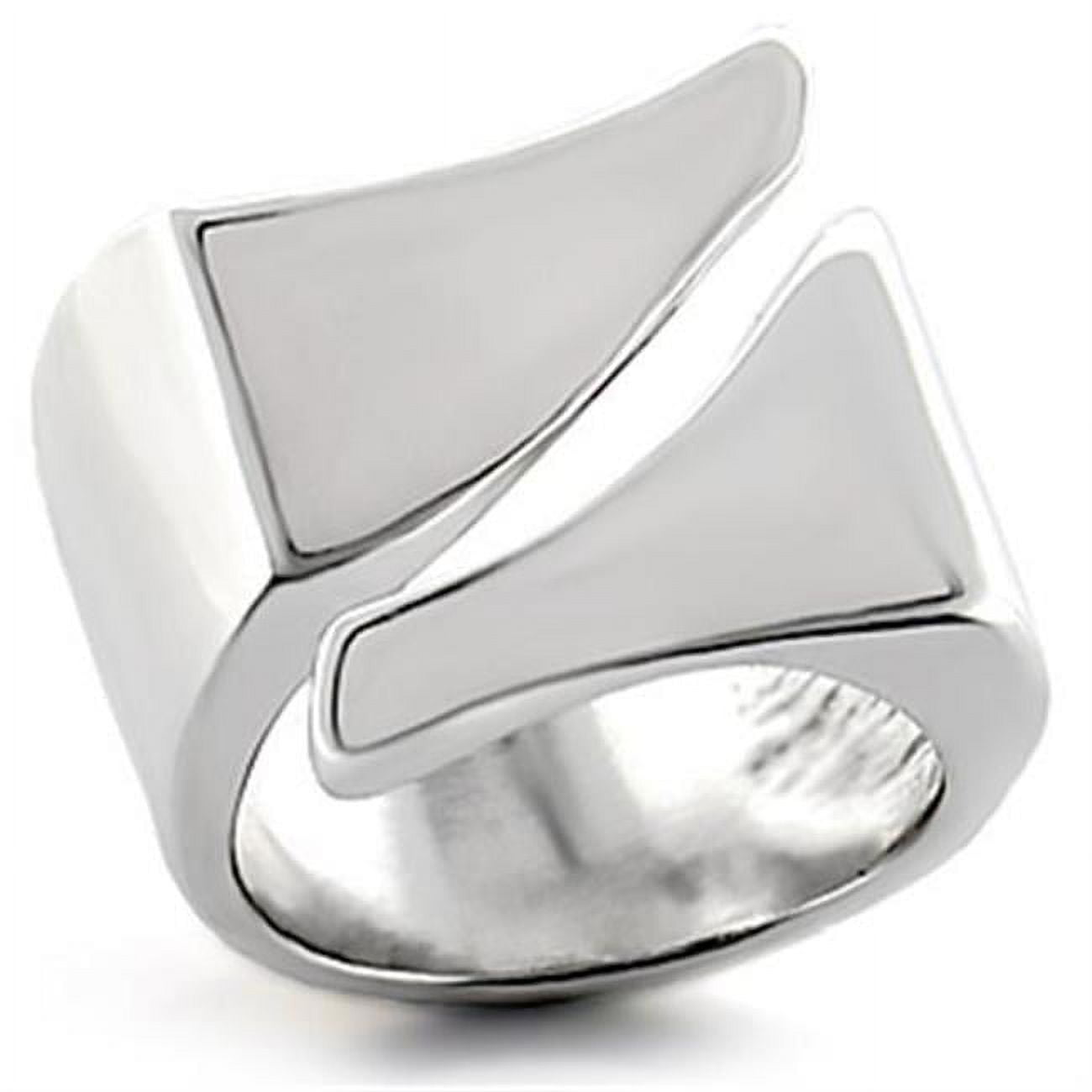 Women Rhodium Brass Ring with No Stone in No Stone - Size 9