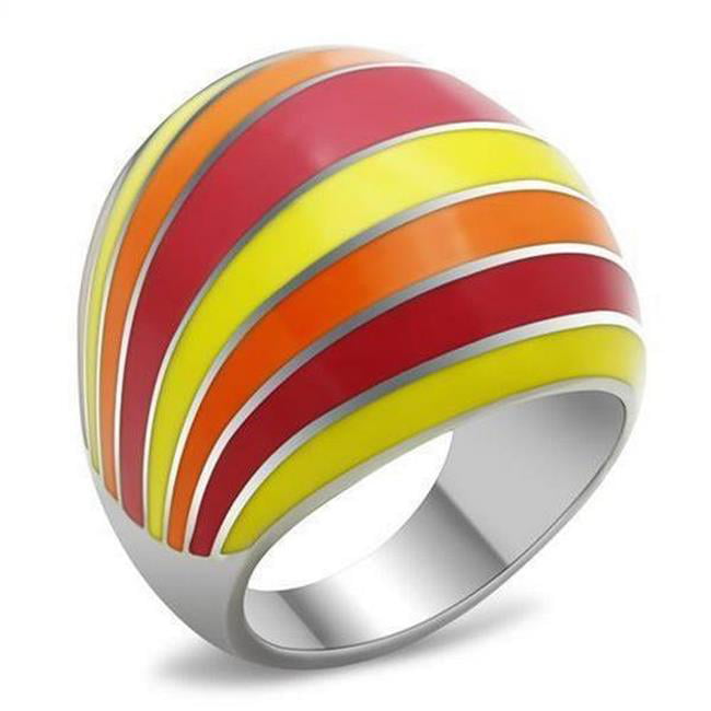 High Polished No Plating Stainless Steel Ring with No Stone, Size 7