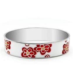 Picture of Alamode TK288-7.5 7.5 in. High Polished No Plating Stainless Steel Bangle with Epoxy&#44; No Stone