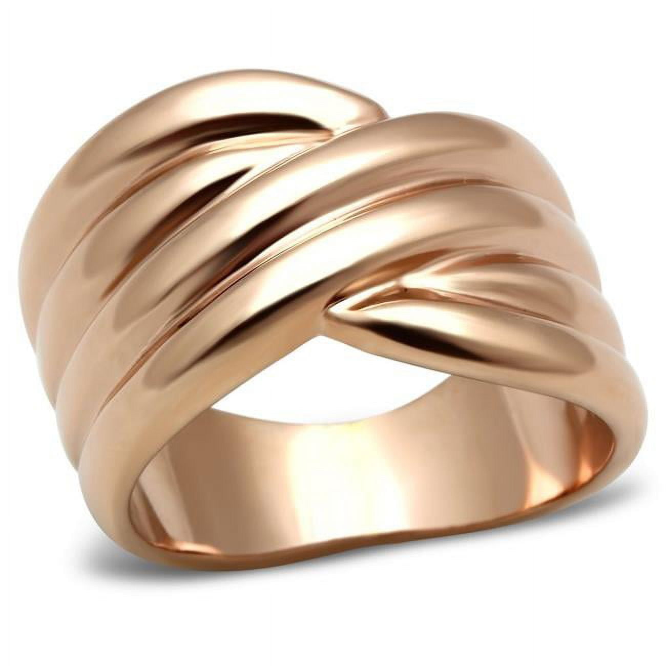 Picture of Alamode GL205-6 IP Rose Gold Ion Plating Brass Ring with No Stone, Size 6