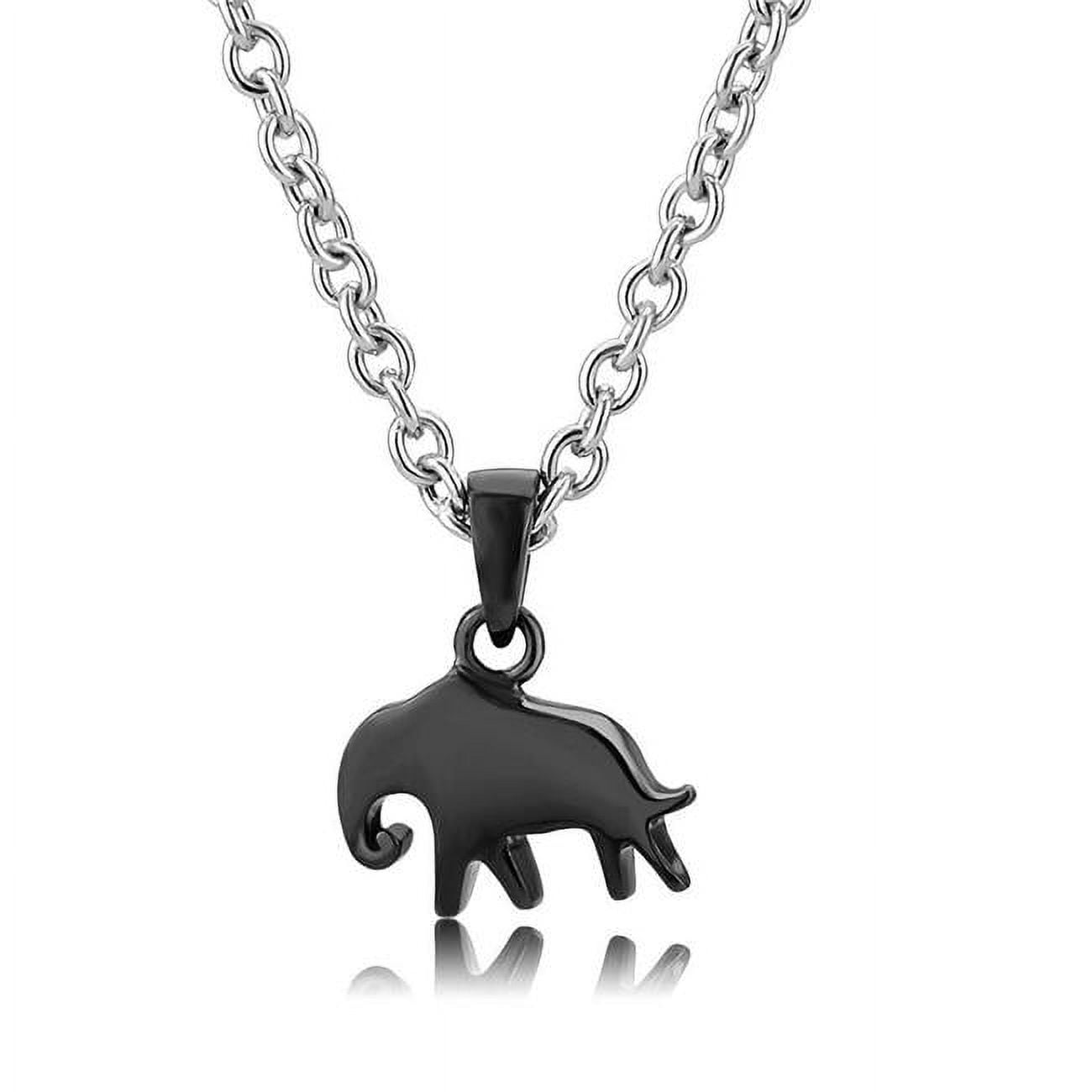 TK3666-14.5-2 14.5 Plus 2 in. Two-Tone IP Black Ion Plating Stainless Steel Chain Pendant with No Stone