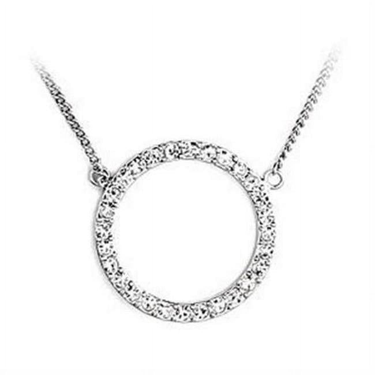 Picture of Alamode LOA478-16 16 in. Rhodium Brass Necklace with Top Grade Crystal&#44; Clear