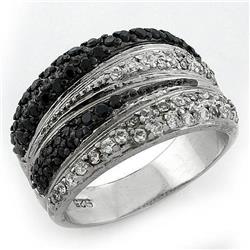 Picture of Alamode LOAS1095-7 Rhodium & Ruthenium 925 Sterling Silver Ring with AAA Grade CZ&#44; Multi Color - Size 7