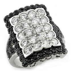 Picture of Alamode LOAS1106-6 Special Color 925 Sterling Silver Ring with AAA Grade CZ&#44; Multi Color - Size 6