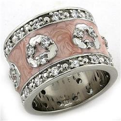 Picture of Alamode LOAS1181-9 Rhodium 925 Sterling Silver Ring with AAA Grade CZ&#44; Clear - Size 9