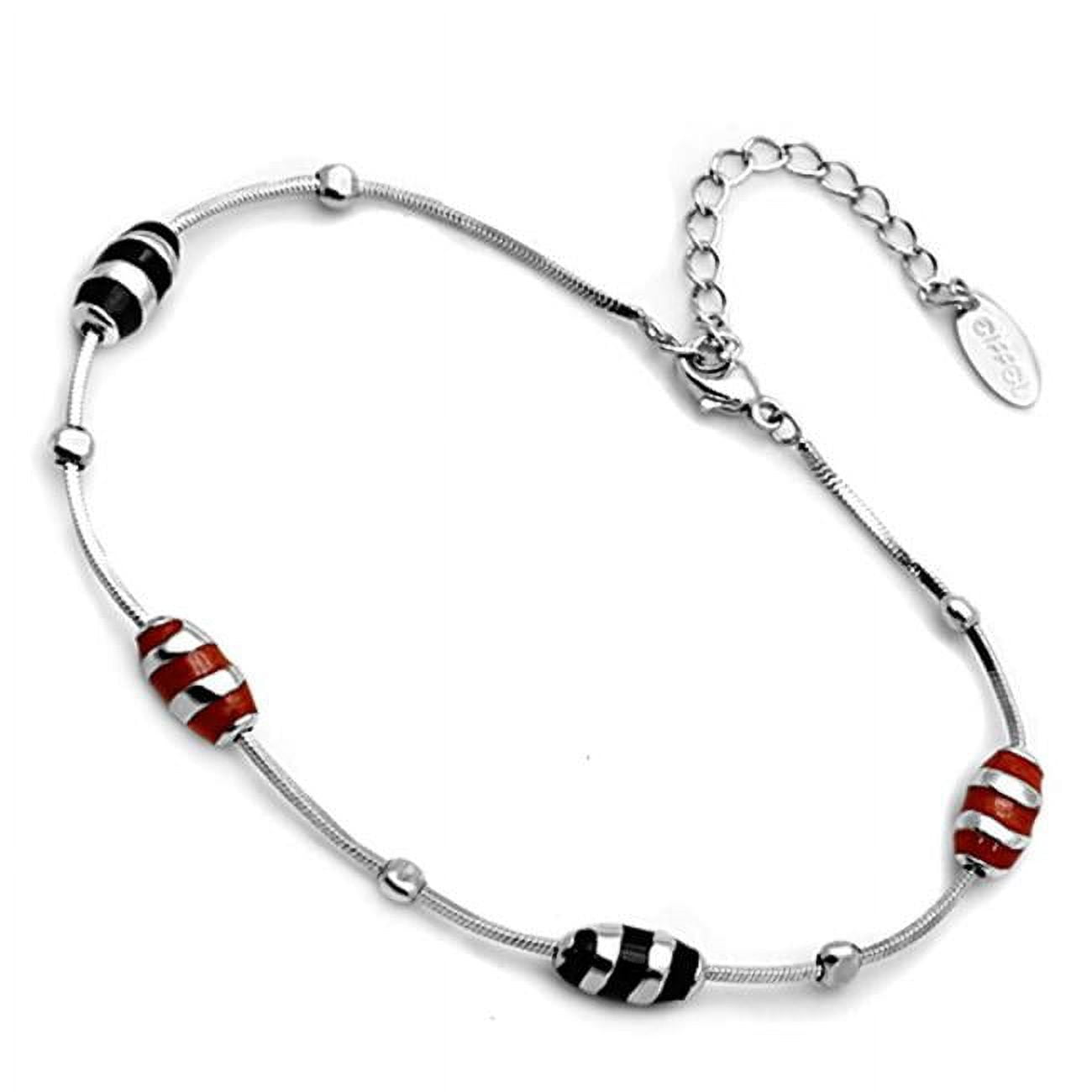 Picture of Alamode LOS715-7.5 7.5 in. Rhodium 925 Sterling Silver Bracelet with Epoxy&#44; Multi Color