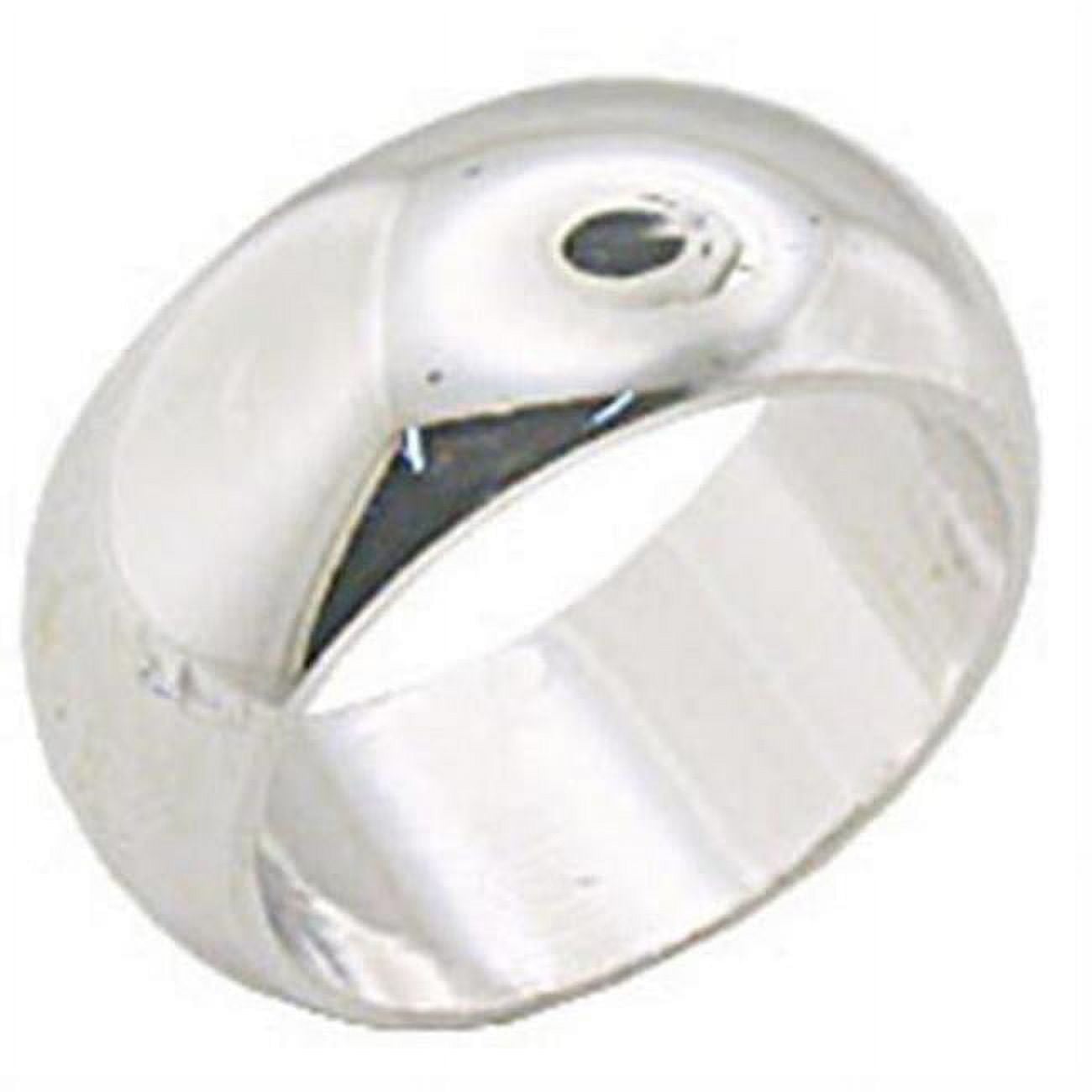 Rhodium Brass Ring with No Stone, Size 10