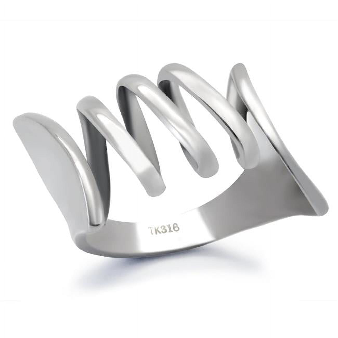 TK145-6 High Polished No Plating Stainless Steel Ring with No Stone, Size 6
