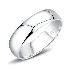 Silver 925 Sterling Silver Ring with No Stone, Size 6