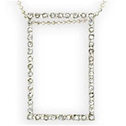 Picture of Alamode 36516-18 18 in. High-Polished 925 Sterling Silver Chain Pendant with Top Grade Crystal&#44; Clear