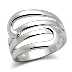 Picture of Alamode 3W164-7 Rhodium Brass Ring with No Stone&#44; Size 7