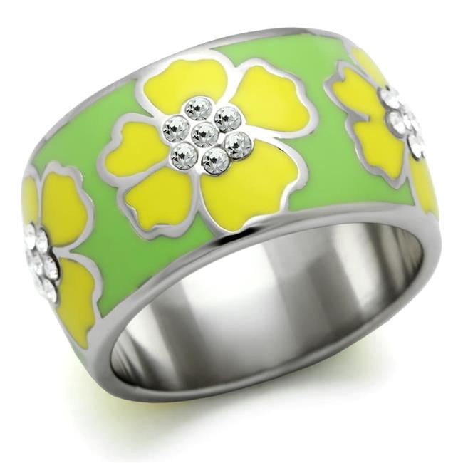 High Polished No Plating Stainless Steel Ring with No Stone, Size 6