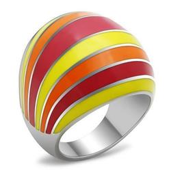 High Polished No Plating Stainless Steel Ring with No Stone, Size 9