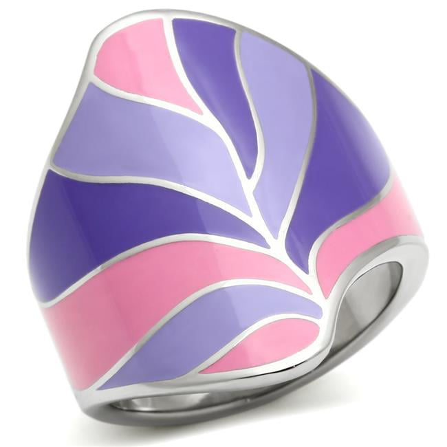 High Polished No Plating Stainless Steel Ring with No Stone, Size 7