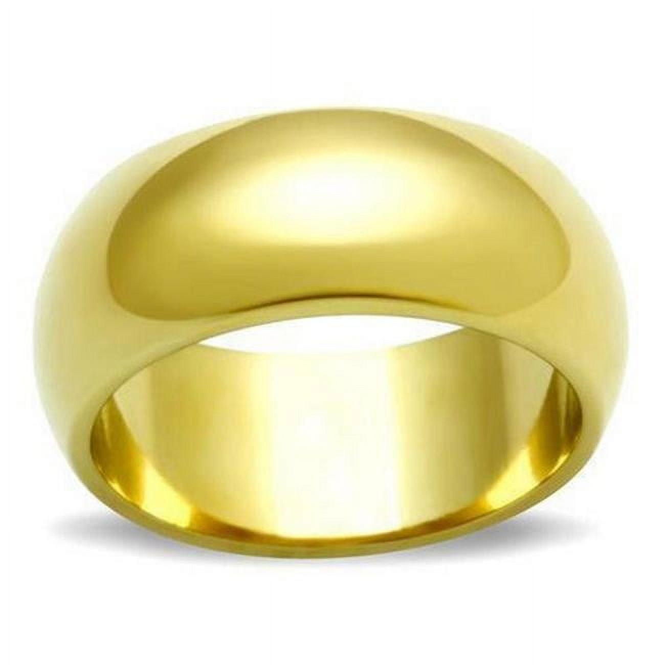 Picture of Alamode GL012-5 IP Gold Ion Plating Brass Ring with No Stone, Size 5