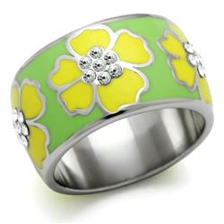 High Polished No Plating Stainless Steel Ring with No Stone, Size 10