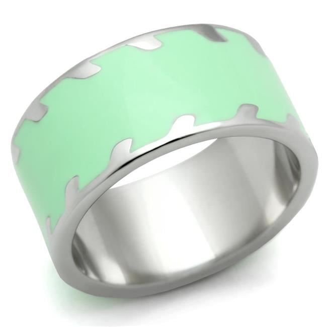 High Polished No Plating Stainless Steel Ring with No Stone, Size 7