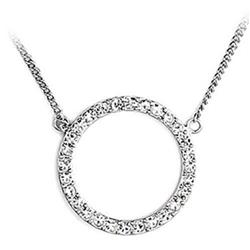 Picture of Alamode 6X448-18 18 in. Rhodium Brass Chain Pendant with Top Grade Crystal&#44; Clear