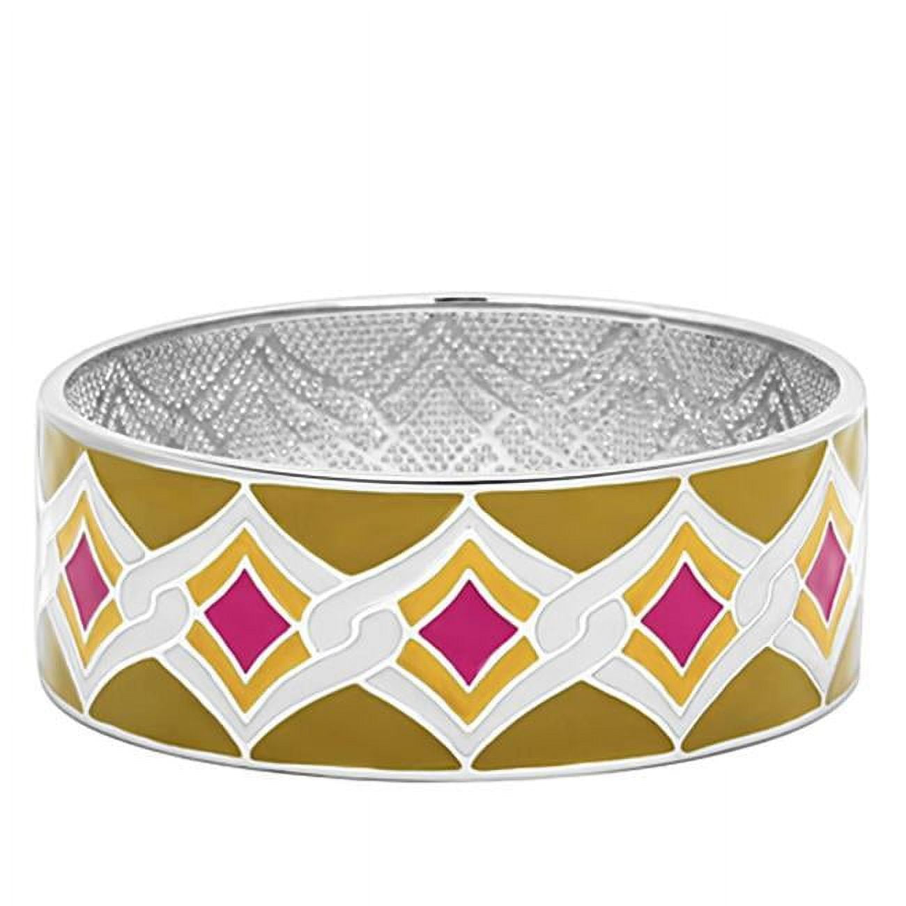 Picture of Alamode TK291-8 8 in. High Polished No Plating Stainless Steel Bangle with Epoxy&#44; Multi Color