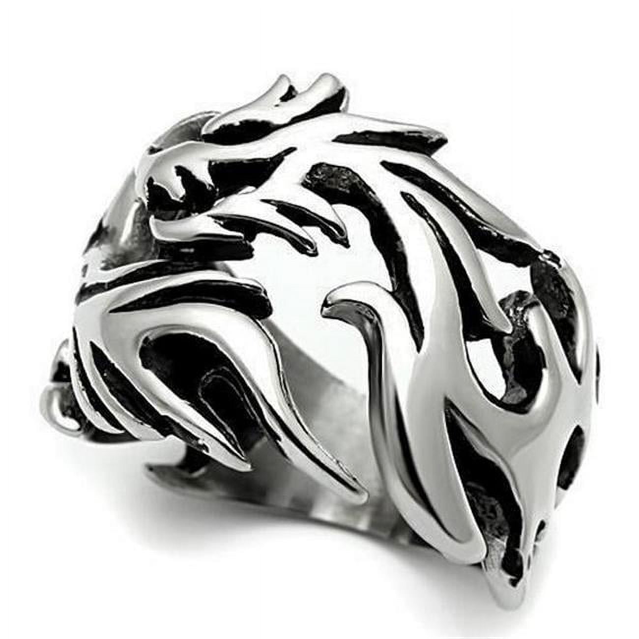 High Polished No Plating Stainless Steel Ring with No Stone, Size 14