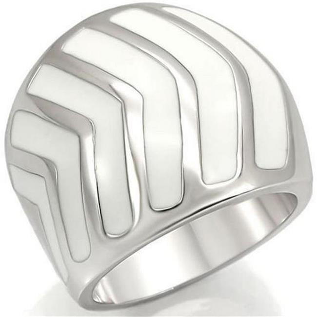 Picture of Alamode 0W310-8 Rhodium Brass Ring with No Stone, Size 8